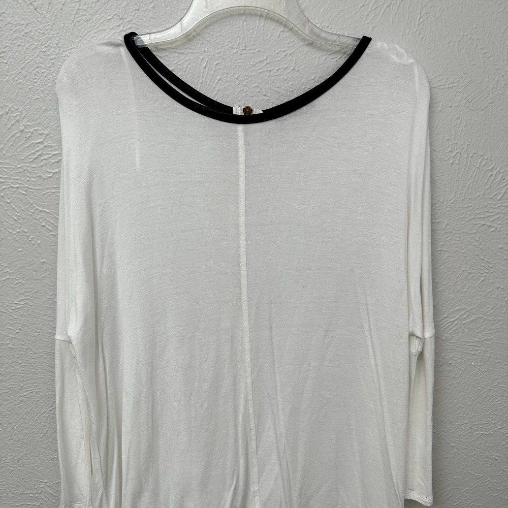 Zara White Blouse Dolman Sleeves Back Zipper
